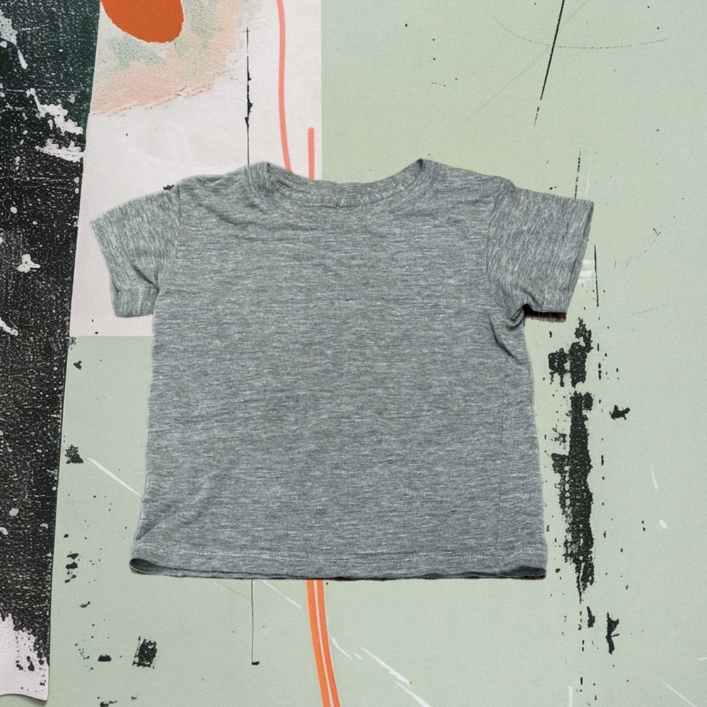 Simple and Plain Kids American Apparel Gray T-Shirt Size 4 Years